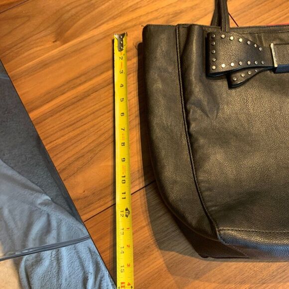 Betsey Johnson Black Tote with Pink Interior - Picture 11 of 14